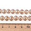 Electroplate Transparent Glass Round Beads Strands EGLA-T029-8mm-12T-14-4