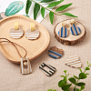 Beadthoven 16Pcs 8 Style Resin & Wood Pendants RESI-BT0001-20-7