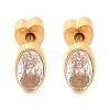 304 Stainless Steel Rhinestone Stud Earrings for Women EJEW-M068-03G-01-2