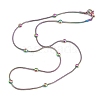 Ion Plating(IP) 304 Stainless Steel Round Snake Chain Necklaces STAS-G244-88B-M-1