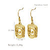 Stylish Stainless Steel Spiral Pendant Dangle Earrings for Daily Wear NP0587-1-1