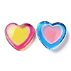 Transparent Two Tone Resin Cabochons RESI-E045-04-2