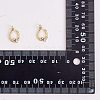 Rack Plating Brass Micro Pave Clear Cubic Zirconia Pendants ZIRC-SZ0004-04-8