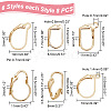 ARRICRAFT 48Pcs 6 Styles Brass Leverback Earring Findings KK-AR0003-59G-2