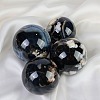 Natural Black Cherry Blossom Agate Crystal Ball PW-WG77102-02-1