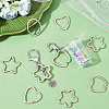 CHGCRAFT 50Pcs 5 Style Iron Keychain Clasps FIND-CA0003-95-5