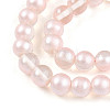 Baking Paint Transparent Glass Beads Strands DGLA-N011-8mm-03-3