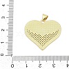 Brass Micro Pave Clear Cubic Zirconia Pendants KK-I723-18G-03-3