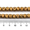 Electroplated Natural Lava Rock Beads Strands G-A256-C01-01C-4