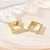 Brass Micro Pave Cubic Zirconia Hoop Earrings KK-CBA98BA-23G-3