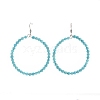 Natural Howlite Dangle Earrings EJEW-K077-A02-1