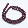 Faceted Rondelle Glass Beads Strands GLAA-E403-07-2