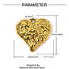 Textured 304 Stainless Steel Pendants STAS-OY015-66G-2