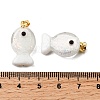 Handmade Dichroic Foil Lampwork Pendants X2-DICH-G001-01G-01-3