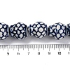 Handmade Blue and White Porcelain Beads Strands PORC-I027-13A-4