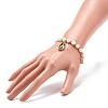 Natural Shell & Alloy Enamel Starfish Charms Bracelet BJEW-JB08636-3