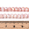 Anti-Tarnish Electroplate Rondelle Glass Beads Strands EGLA-T021-6mm-17-03-4