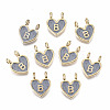 Alloy Enamel Charms X-ENAM-T012-02B-RS-1