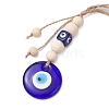 Handmade Blue Evil Eye Lampwork Pendant Decorations HJEW-JM02303-01-4