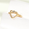 304 Stainless Steel Rhinestone Cuff Open Rings RB-CBAE630-01G-A-5