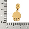 Ion Plating(IP) 304 Stainless Steel Enamel European Dangle Charms STAS-U005-33G-01-3