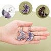 CHGCRAFT 2Pcs Natural Amethyst Pendants G-CA0001-43-3