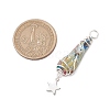 3Pcs 3 Styles Electroplated Natural Quartz Crystal Nuggets Copper Wire Wrapped Pendants PALLOY-JF03128-07-2