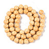 Dyed Synthetic Fossil Beads Strands G-T139-8mm-66B-3