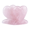 Natural Rose Quartz Double Heart Shaped Display Decoration PW-WG51F62-01-1