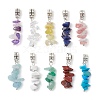 10Pcs 10 Styles Mixed Gemstone Chip Beaded European Dangle Charms PALLOY-JF03257-1