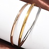 304 Stainless Steel Plain Bangles for Women BJEW-C092-01-3