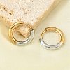 201 Stainless Steel Two Tone Hoop Earrings EJEW-Q002-01G-02-1