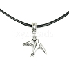 Alloy Bird Pendant Necklaces NJEW-JN04558-02-1