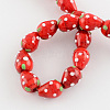 Handmade Lampwork 3D Strawberry Beads LAMP-R109B-15-2