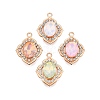 Alloy Glass Pendants X-PALLOY-N176-62KCG-1