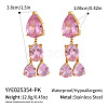 304 Stainless Steel Dangle Stud Earrings CT6883-5-1