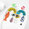 Acrylic Dangle Stud Earrings FS-WGB75AC-01-4