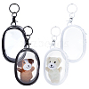 4Pcs 2 Colors Oval Transparent PVC Mini Cable Organizer Zipper Bags AJEW-PH0012-02-1