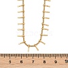 304 Stainless Steel Bar Tassel Curb Chain Necklaces for Women NJEW-G179-04G-3