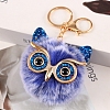 Owl Furry Pom-Pom Keychain for Women PW-WG49E57-10-1