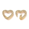 Brass Micro Pave Cubic Zirconia Spring Gate Rings KK-M206-05G-02-3