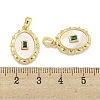 Brass with Cubic Zirconia with Sea Shell Pendant KK-Q820-19G-3