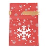 Christmas Snowflake Plastic Packing Pouches Drawstring Bags ABAG-Q053-03H-1