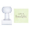 Clear Acrylic Soap Stamps DIY-WH0446-005-1