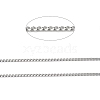 304 Stainless Steel Faceted Curb Chains CHS-G027-07P-2