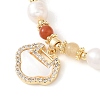 Natural Golden Silk Jade & Natural Quartz & Pearl Beaded Necklaces NJEW-L119-06G-3