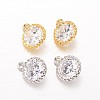 Diamond Brass Cubic Zirconia Charms KK-L134-28-1