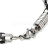 Grooved Column 304 Stainless Steel Byzantine Chain Bracelets for Men BJEW-B093-07BP-3