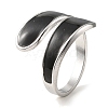 304 Stainless Steel Open Cuff Ring for Women RJEW-F166-14P-02-1