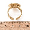 Woven Bezel 304 Stainless Steel Cuff Ring Components SA-CBAD8FA-01G-05-3